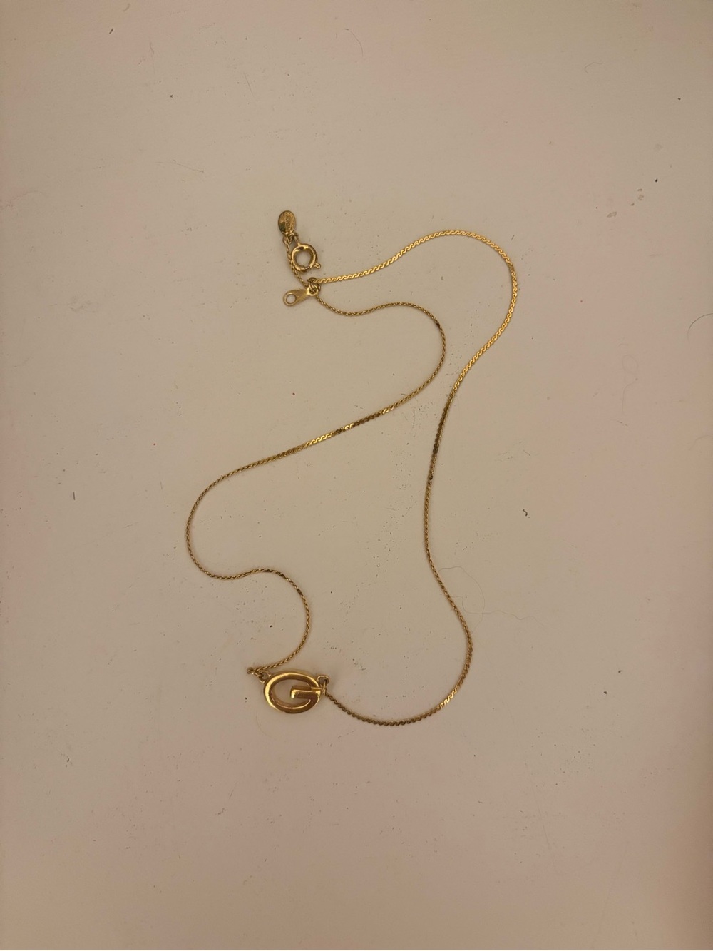 Givenchy Gold 'G' Logo Pendant Necklace